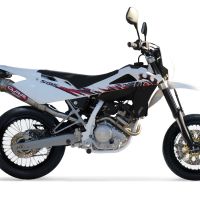 GPR exhaust compatible with  Husqvarna Smr 125 4T  2011-2013, Powercone Evo, Homologated legal slip-on exhaust including removable db killer and link pipe 