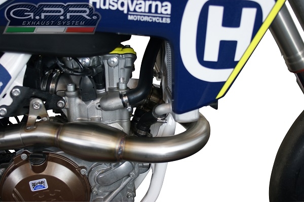Scarico GPR compatibile con  Husqvarna FS 450 2016-2017, Furore Nero, Scarico completo racing, fornito con db killer estraibile e collettore, non legale per uso stradale