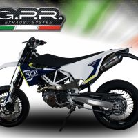 Scarico GPR compatibile con  Husqvarna Supermoto 701 2015-2016, New Grand Prix Evo Titanium, Scarico omologato, silenziatore con db killer estraibile e raccordo specifico