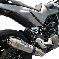GPR exhaust compatible with  Husqvarna Vitpilen 401 2021-2023, Deeptone Inox, Homologated legal slip-on exhaust including removable db killer and link pipe 