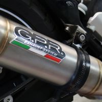 GPR exhaust compatible with  Husqvarna Vitpilen 401 2021-2023, Deeptone Inox, Homologated legal slip-on exhaust including removable db killer and link pipe 