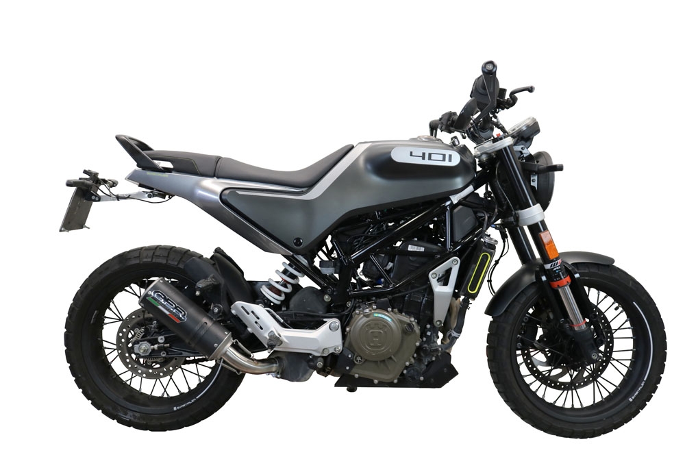 GPR exhaust compatible with  Husqvarna Vitpilen 401 2021-2023, M3 Black Titanium, Homologated legal slip-on exhaust including removable db killer and link pipe 