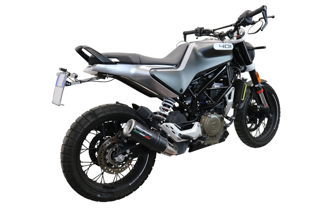 GPR exhaust compatible with  Husqvarna Vitpilen 401 2021-2023, M3 Black Titanium, Homologated legal slip-on exhaust including removable db killer and link pipe 