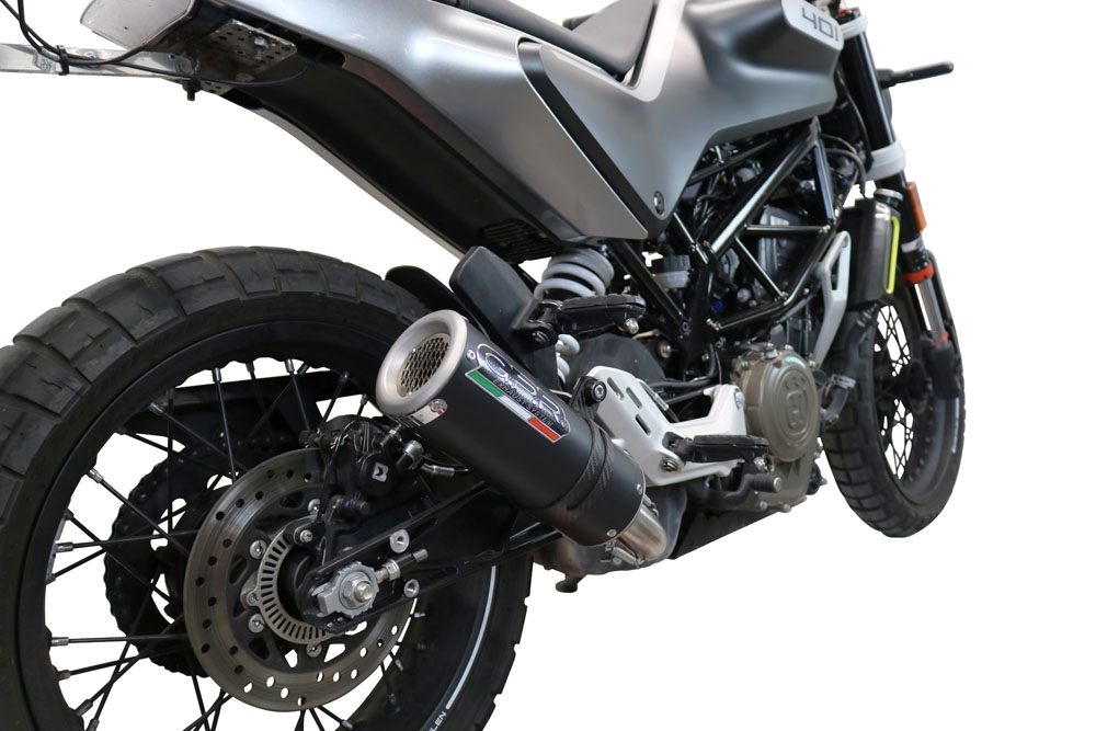 GPR exhaust compatible with  Husqvarna Vitpilen 401 2021-2023, M3 Black Titanium, Homologated legal slip-on exhaust including removable db killer and link pipe 