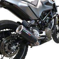 GPR exhaust compatible with  Husqvarna Vitpilen 401 2021-2023, M3 Black Titanium, Homologated legal slip-on exhaust including removable db killer and link pipe 
