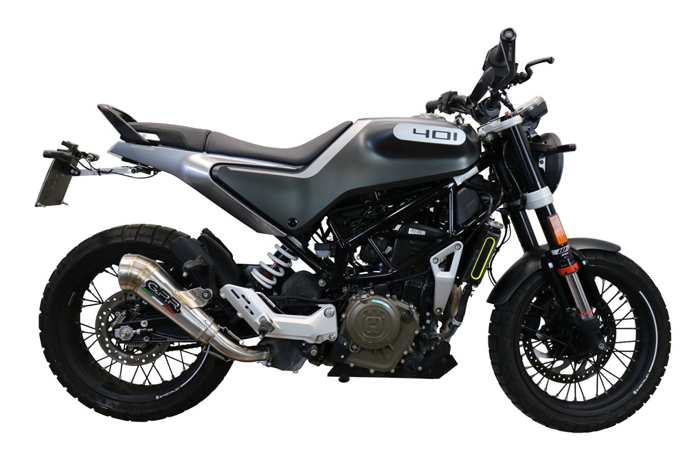 GPR exhaust compatible with  Husqvarna Vitpilen 401 2020-2020, Powercone Evo, Homologated legal slip-on exhaust including removable db killer and link pipe 