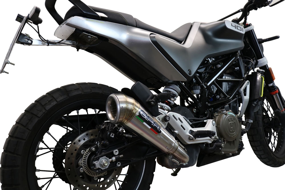 GPR exhaust compatible with  Husqvarna Vitpilen 401 2020-2020, Powercone Evo, Homologated legal slip-on exhaust including removable db killer and link pipe 