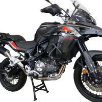 GPR exhaust compatible with  Benelli Trk 502 X 2021-2024, Furore Evo4 Nero, Homologated legal slip-on exhaust including removable db killer and link pipe 