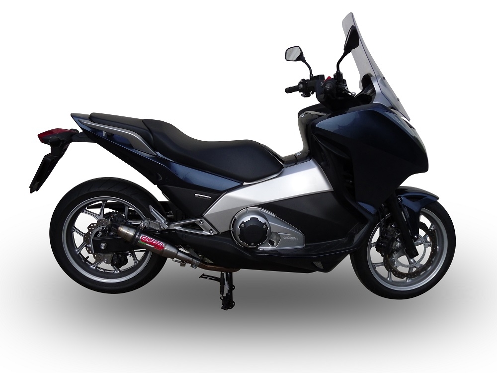 GPR exhaust compatible with  Honda Integra 750 2016-2020, Deeptone Inox, Homologated legal slip-on exhaust including removable db killer and link pipe 