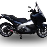 GPR exhaust compatible with  Honda Integra 750 2016-2020, Deeptone Inox, Homologated legal slip-on exhaust including removable db killer and link pipe 