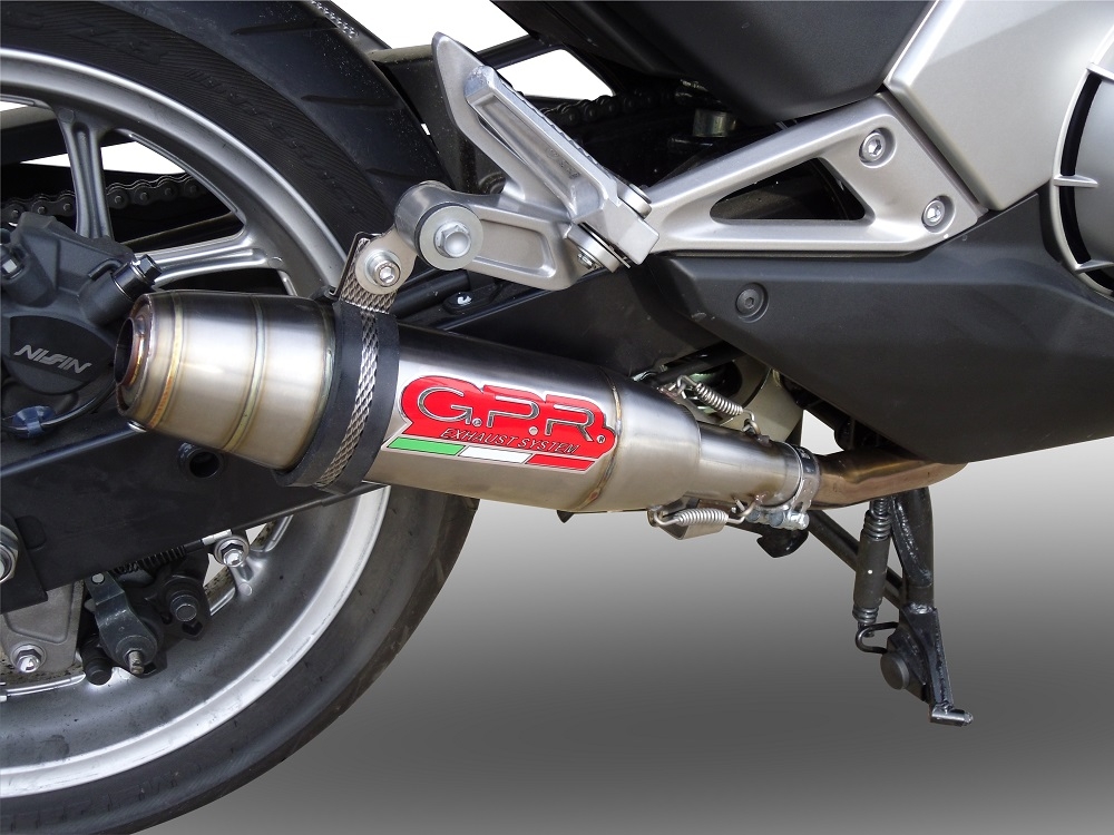 GPR exhaust compatible with  Honda Integra 750 2016-2020, Deeptone Inox, Homologated legal slip-on exhaust including removable db killer and link pipe 