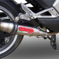 GPR exhaust compatible with  Honda Integra 750 2016-2020, Deeptone Inox, Homologated legal slip-on exhaust including removable db killer and link pipe 