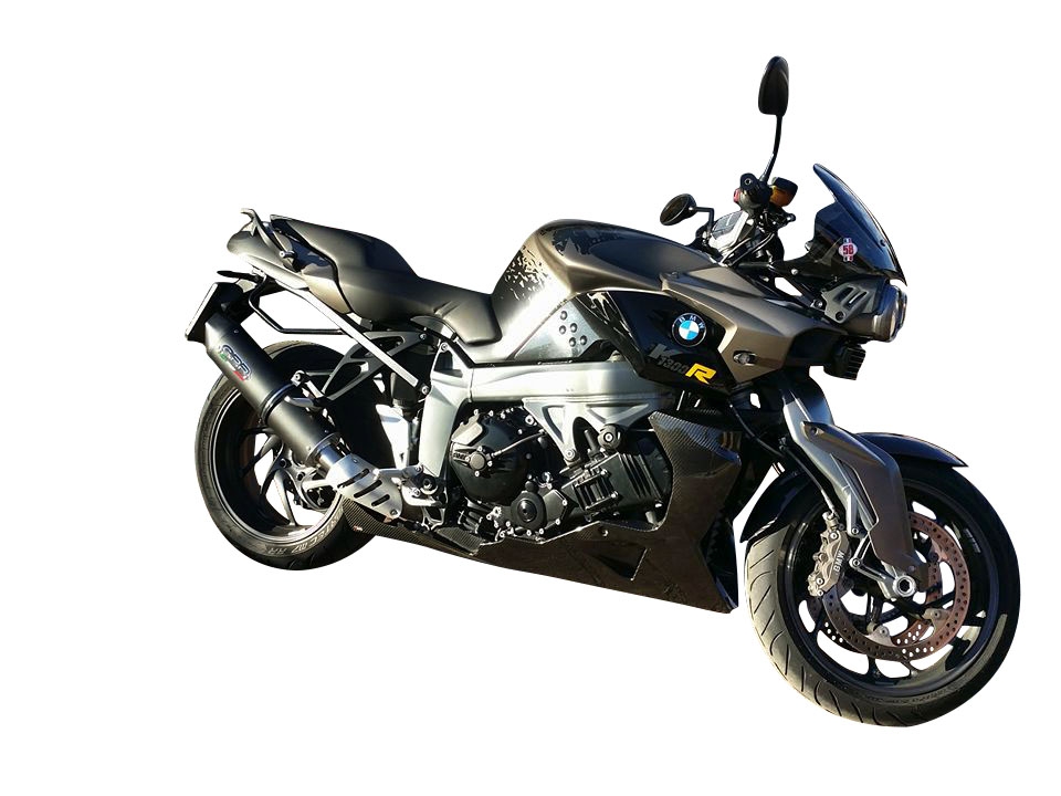 Scarico GPR compatibile con  Bmw K 1300 S -R  2009-2014, Furore Nero, Terminale di scarico omologato,fornito con db killer estraibile,catalizzatore e collettore