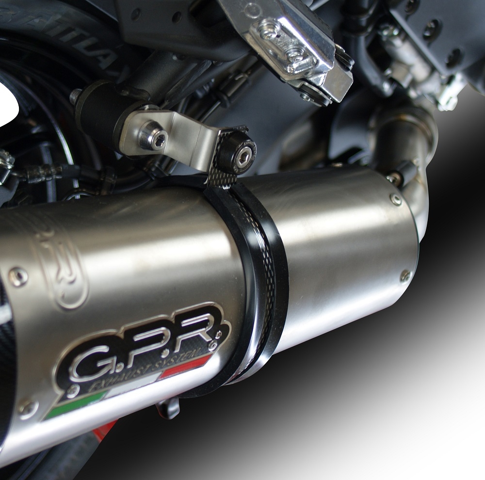 Scarico GPR compatibile con  Kawasaki Versys 1000 I.E. 2017-2018, Albus Evo4, Scarico omologato, silenziatore con db killer estraibile e raccordo specifico