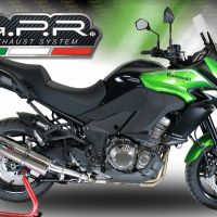 GPR exhaust compatible with  Kawasaki Versys 1000 I.E. 2015-2016, Trioval, Homologated legal slip-on exhaust including removable db killer and link pipe 