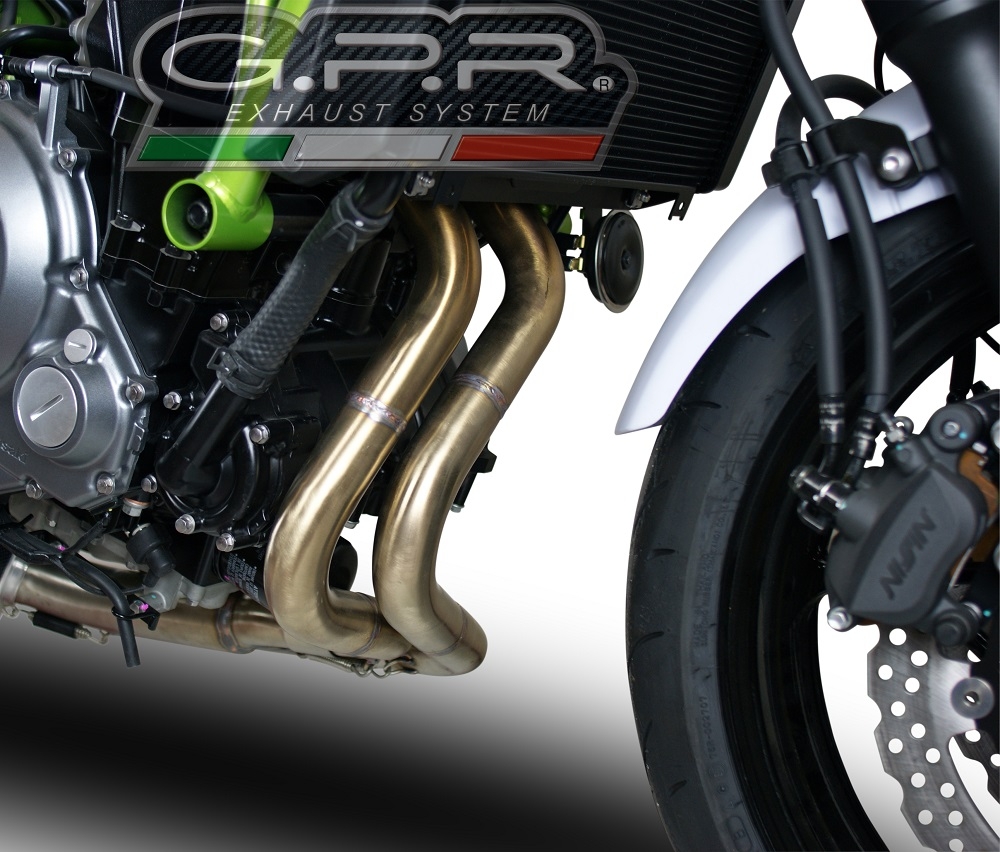 GPR exhaust compatible with  Kawasaki Ninja 650 2021-2022, Furore Nero, Homologated legal full system exhaust, including removable db killer and catalyst 