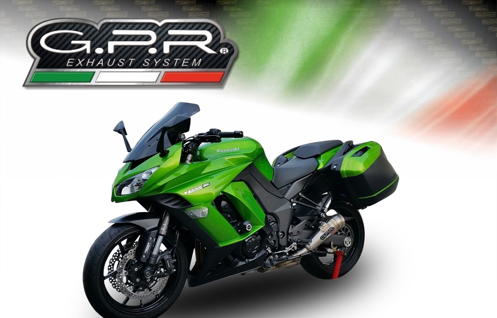 Scarico GPR compatibile con  Kawasaki Z 1000  2010-2013, Powercone Evo, Coppia di terminali di scarico omologati, forniti con db killer removibili e raccordi specifici