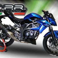 Scarico GPR compatibile con  Kawasaki Ninja 125 2019-2020, Furore Evo4 Nero, Scarico omologato, silenziatore con db killer estraibile e raccordo specifico