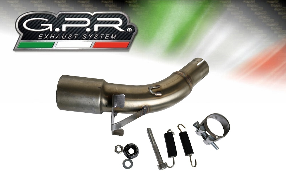 Scarico GPR compatibile con  Kawasaki Ninja 125 2019-2020, Furore Evo4 Nero, Scarico omologato, silenziatore con db killer estraibile e raccordo specifico
