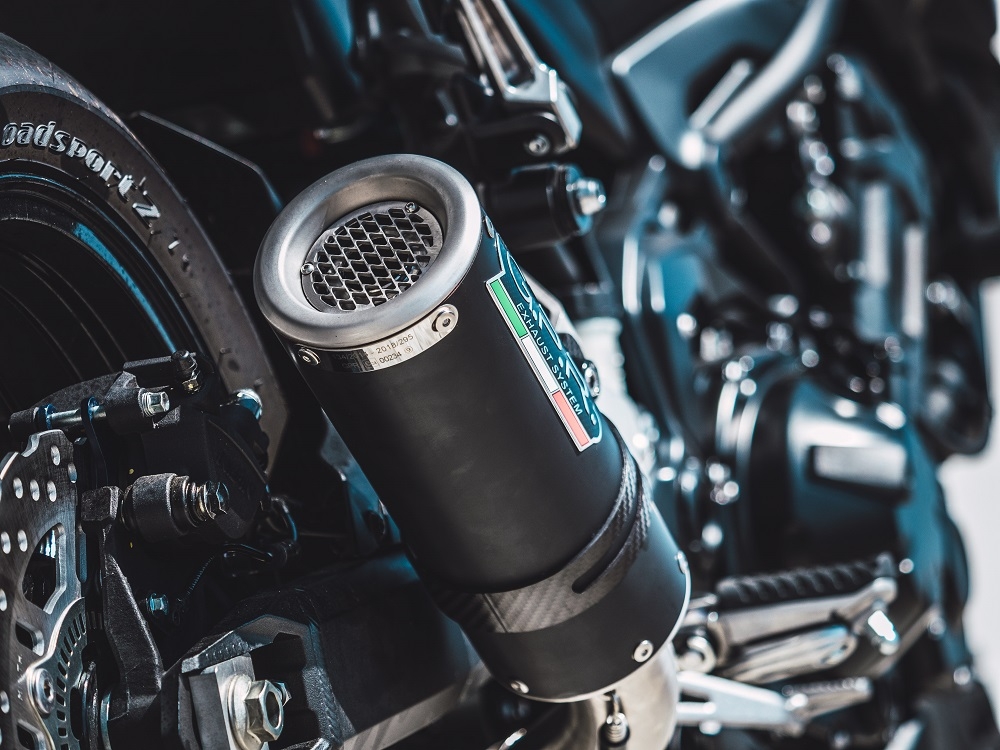 GPR exhaust compatible with  Kawasaki Z 900 2017-2019, M3 Black Titanium, Homologated legal slip-on exhaust including removable db killer and link pipe 