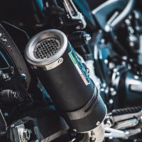 GPR exhaust compatible with  Kawasaki Z 900 2017-2019, M3 Black Titanium, Homologated legal slip-on exhaust including removable db killer and link pipe 