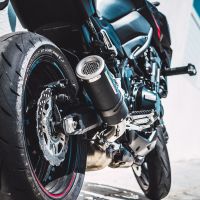 GPR exhaust compatible with  Kawasaki Z 900 2017-2019, M3 Black Titanium, Homologated legal slip-on exhaust including removable db killer and link pipe 