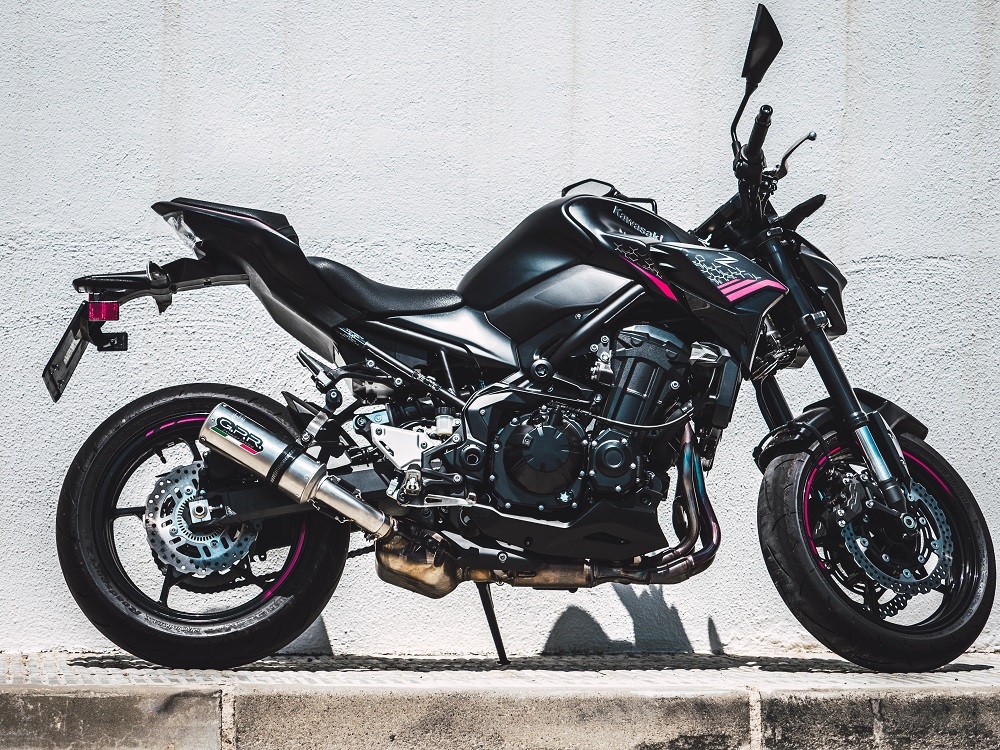 GPR exhaust compatible with  Kawasaki Z 900 2017-2019, M3 Inox , Homologated legal slip-on exhaust including removable db killer and link pipe 