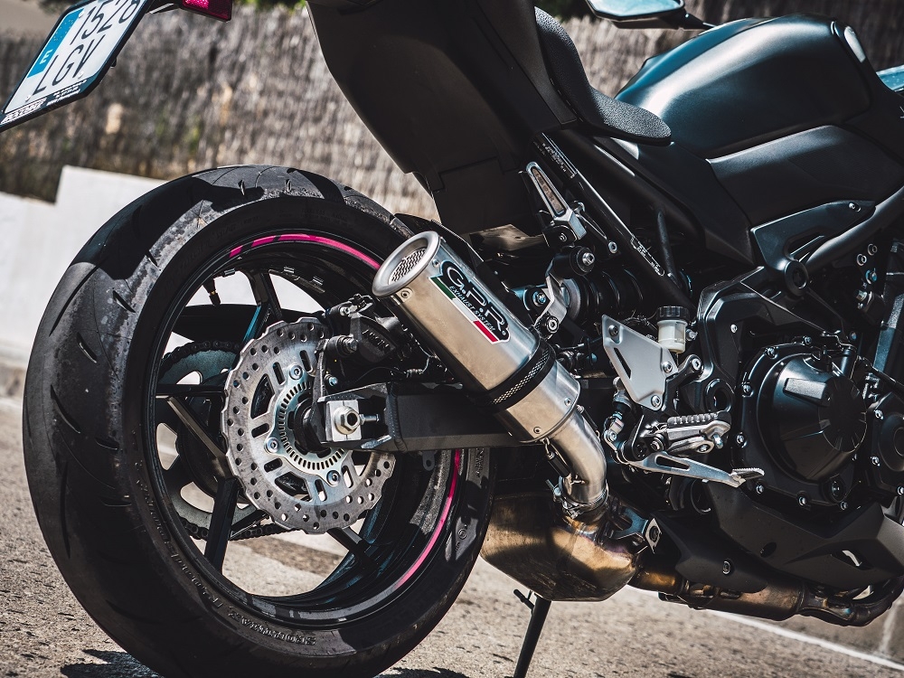 GPR exhaust compatible with  Kawasaki Z 900 2017-2019, M3 Inox , Homologated legal slip-on exhaust including removable db killer and link pipe 