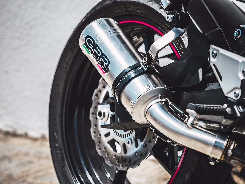 GPR exhaust compatible with  Kawasaki Z 900 2017-2019, M3 Inox , Homologated legal slip-on exhaust including removable db killer and link pipe 