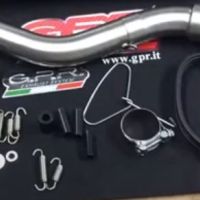 Scarico GPR compatibile con  Kawasaki Klx 650 R  1996-2002, Trioval, Scarico omologato, silenziatore con db killer estraibile e raccordo specifico