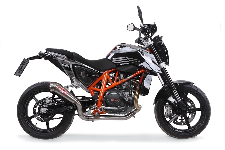 GPR exhaust compatible with  Ktm Duke 690 2017-2020, Powercone Evo, Homologated legal slip-on exhaust including removable db killer and link pipe 