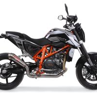 GPR exhaust compatible with  Ktm Duke 690 2017-2020, Powercone Evo, Homologated legal slip-on exhaust including removable db killer and link pipe 