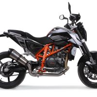 GPR pot echappement compatible avec  Ktm Duke 690 2017-2020, New Grand Prix Evo Titanium, Échappement légal, homologué,silencieux avec db killer amovible et tuyau de liaison spécifique 
