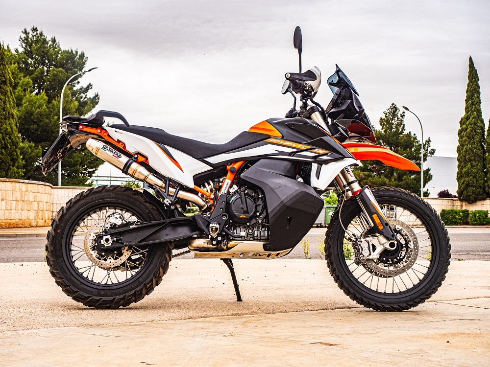 GPR exhaust compatible with  Ktm SMT 890 2023-2024, Deeptone Inox, Homologated legal slip-on exhaust including removable db killer and link pipe 