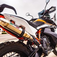 GPR exhaust compatible with  Ktm SMT 890 2023-2024, Deeptone Inox, Homologated legal slip-on exhaust including removable db killer and link pipe 