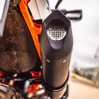 GPR exhaust compatible with  Ktm SMT 890 2023-2024, Furore Evo4 Nero, Homologated legal slip-on exhaust including removable db killer and link pipe 