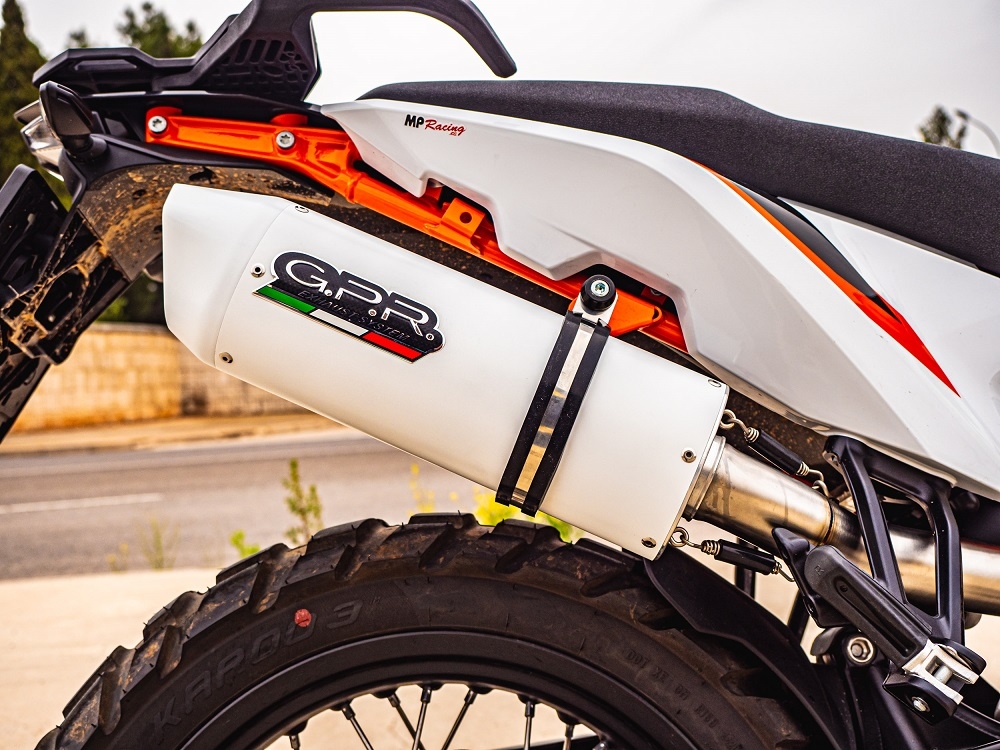 Scarico GPR compatibile con  Husqvarna Norden 901 2022-2024, Albus Evo4, Scarico omologato, silenziatore con db killer estraibile e raccordo specifico