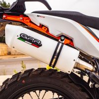 Scarico GPR compatibile con  Husqvarna Norden 901 2022-2024, Albus Evo4, Scarico omologato, silenziatore con db killer estraibile e raccordo specifico