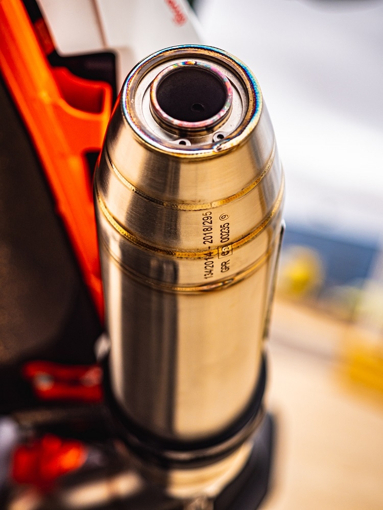 GPR exhaust compatible with  Ktm Duke 890 2021-2024, Deeptone Inox, Homologated legal slip-on exhaust including removable db killer and link pipe 