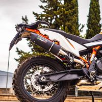GPR exhaust compatible with  Ktm SMT 890 2023-2024, Furore Evo4 Nero, Homologated legal slip-on exhaust including removable db killer and link pipe 