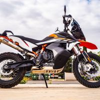 GPR exhaust compatible with  Ktm SMT 890 2023-2024, Powercone Evo, Homologated legal slip-on exhaust including removable db killer and link pipe 