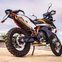 GPR exhaust compatible with  Ktm SMT 890 2023-2024, Powercone Evo, Homologated legal slip-on exhaust including removable db killer and link pipe 