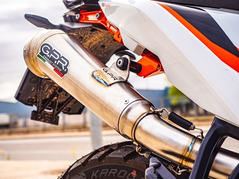 GPR exhaust compatible with  Ktm Duke 890 2021-2024, Powercone Evo, Homologated legal slip-on exhaust including removable db killer and link pipe 