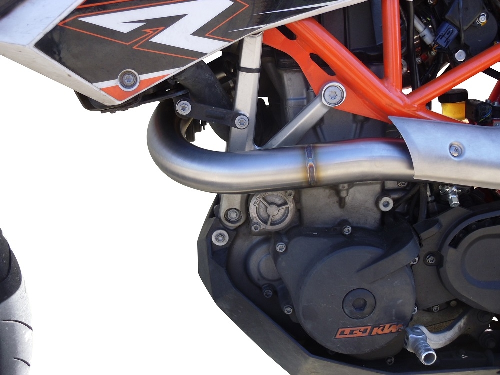 Scarico GPR compatibile con  Ktm Enduro 690 R  2007-2016, Albus Ceramic, Scarico completo omologato,fornito con db killer estraibile e collettore