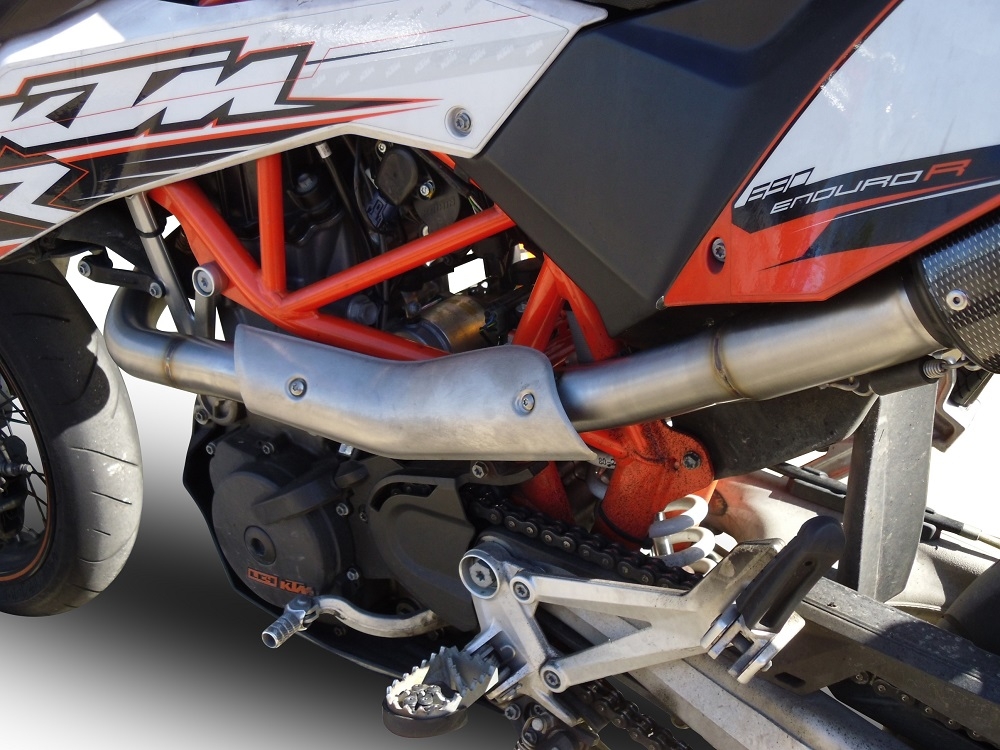 Scarico GPR compatibile con  Ktm Enduro 690 R  2007-2016, Albus Ceramic, Scarico completo omologato,fornito con db killer estraibile e collettore