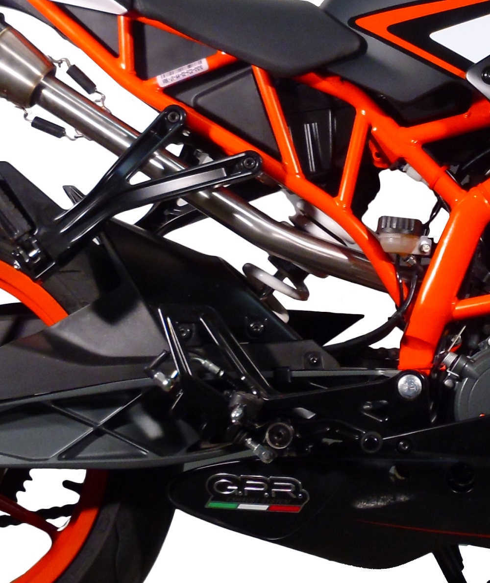 Scarico GPR compatibile con  Ktm Rc 125 2014-2016, Albus Ceramic, Scarico omologato, silenziatore con db killer estraibile e raccordo specifico
