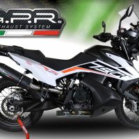 Scarico GPR compatibile con  Ktm Adventure 790 2021-2024, Furore Evo4 Nero, Scarico omologato, silenziatore con db killer estraibile e raccordo specifico