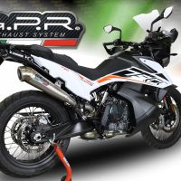 Scarico GPR compatibile con  Ktm Adventure 790 2021-2024, Powercone Evo, Scarico omologato, silenziatore con db killer estraibile e raccordo specifico