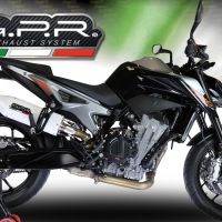 GPR exhaust compatible with  Ktm Duke 790 2017-2020, Albus Evo4, Homologated legal slip-on exhaust including removable db killer and link pipe 