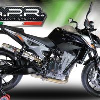 Scarico GPR compatibile con  Ktm Duke 790 2017-2020, Deeptone Inox, Terminale di scarico racing, con raccordo, senza omologazione